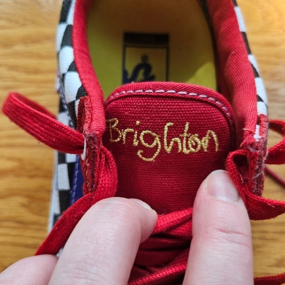 Vans Old Skool Brighton Zeuner Men's Skateboarding Shoe Red/Checker/Blue… - Picture 10 of 12